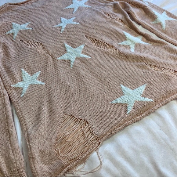 Forever 21 Coral Distressed Knit Sweater - Picture 6 of 10